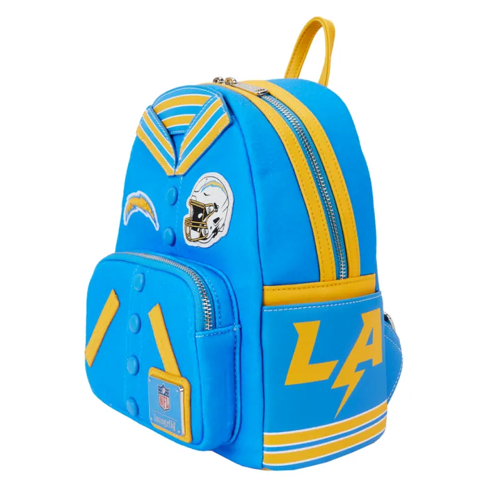 NFL Los Angeles Chargers Varsity Mini Backpack Unisex Loungefly Backpacks