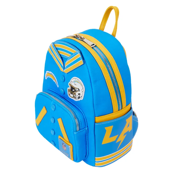 NFL Los Angeles Chargers Varsity Mini Backpack Unisex Loungefly Backpacks