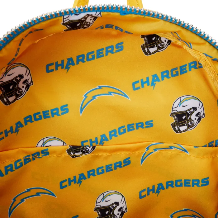 NFL Los Angeles Chargers Varsity Mini Backpack Unisex Loungefly Backpacks
