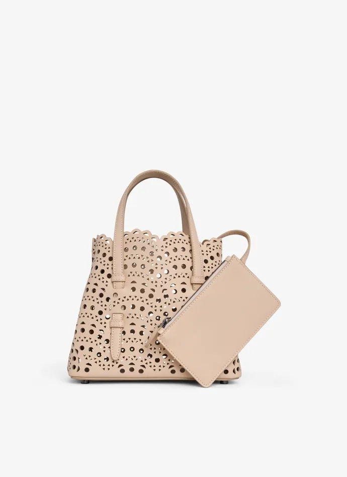 Nude MINA 20 BAG IN VIENNE WAVE CALFSKIN Women Alaa Le Mina
