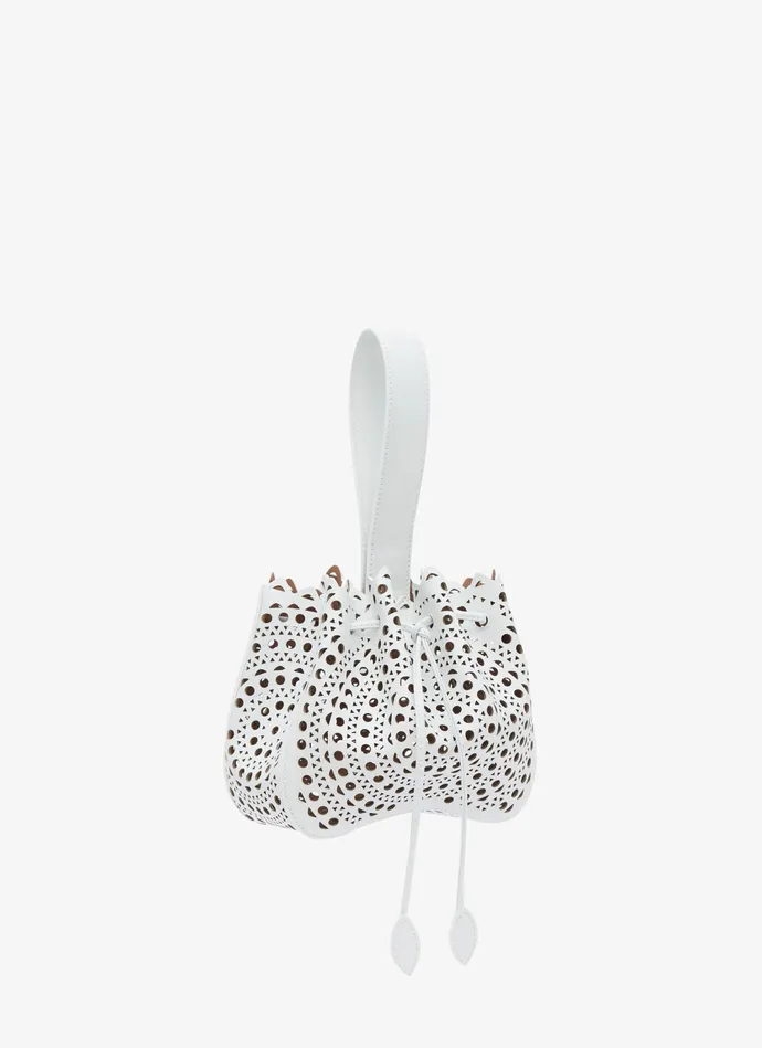 Optic White Rose Marie Bag New Vienne Calfskin Women Alaa Mini Bags Optic White Rose Marie Bag New Vienne Calfskin Women Alaa Mini Bags