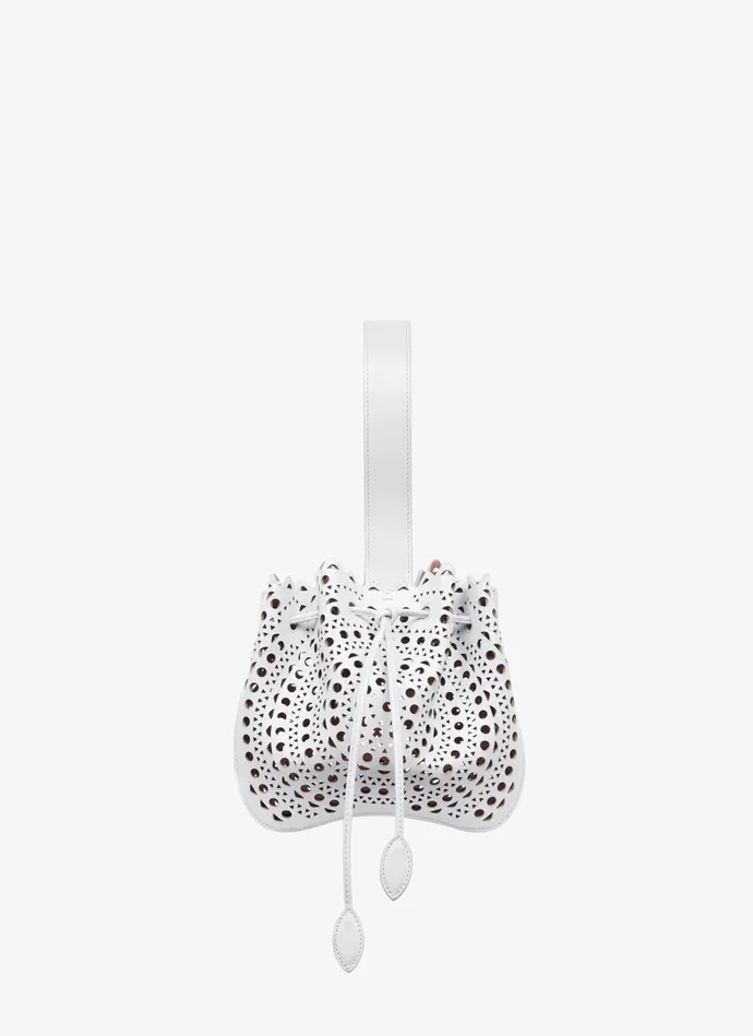Optic White Rose Marie Bag New Vienne Calfskin Women Alaa Mini Bags Optic White Rose Marie Bag New Vienne Calfskin Women Alaa Mini Bags