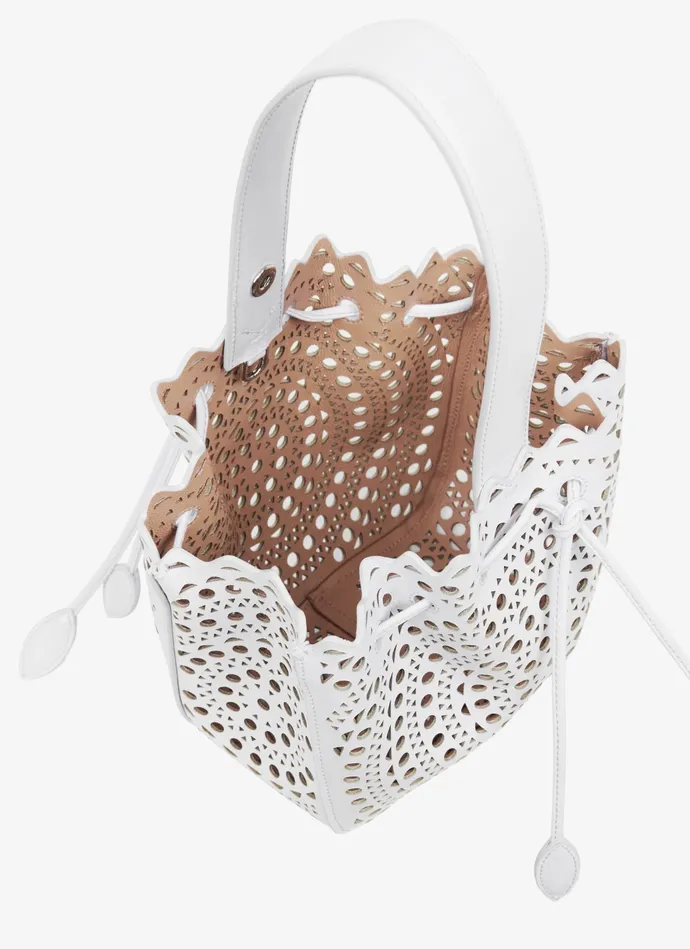 Optic White Rose Marie Bag New Vienne Calfskin Women Alaa Mini Bags Optic White Rose Marie Bag New Vienne Calfskin Women Alaa Mini Bags