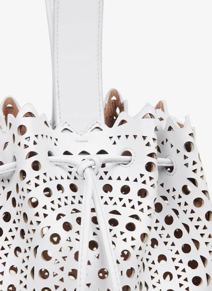 Optic White Rose Marie Bag New Vienne Calfskin Women Alaa Mini Bags Optic White Rose Marie Bag New Vienne Calfskin Women Alaa Mini Bags
