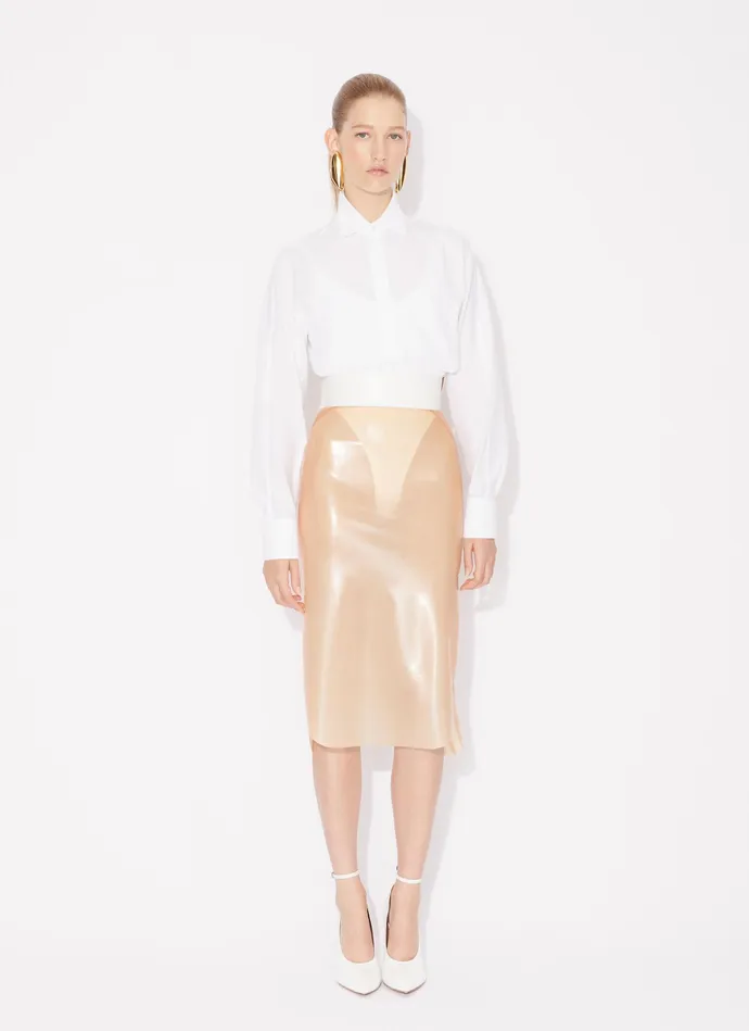 Optic White SLIDE BELT IN CALFSKIN Women Alaa Belts