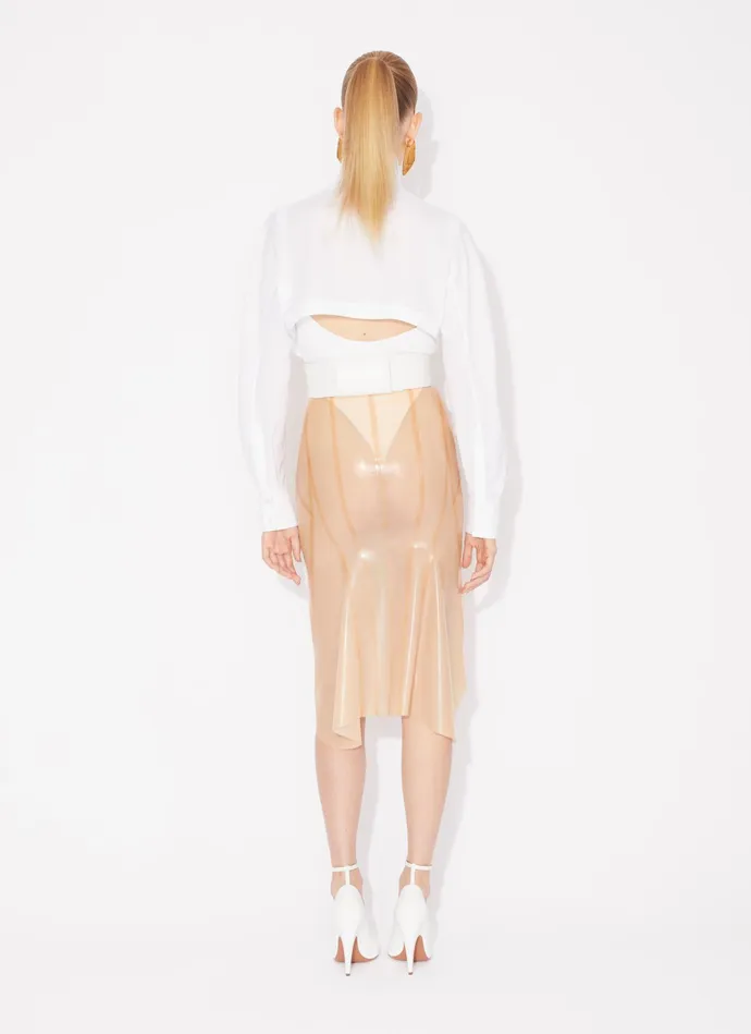 Optic White SLIDE BELT IN CALFSKIN Women Alaa Belts