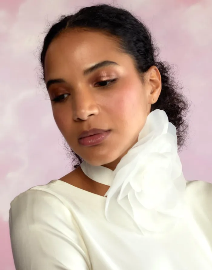 Organza Flower Ties 8211 White Women Cynthia Rowley Accessories