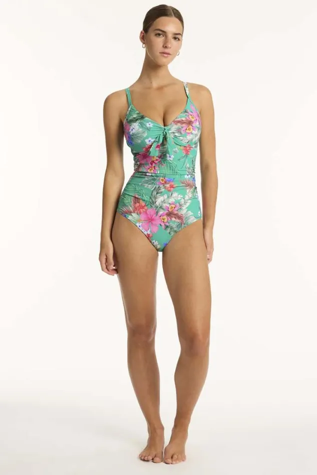 Pacifico Tie Front DDE One Piece Pacifico Women Sea Level One Pieces