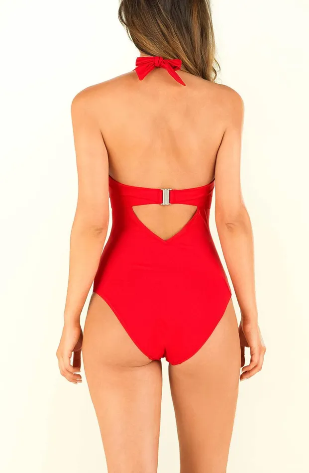 Pain De Sucre Onepiece Swimsuits Women Laam Red Pain De Sucre Onepiece Swimsuits Women Laam Red