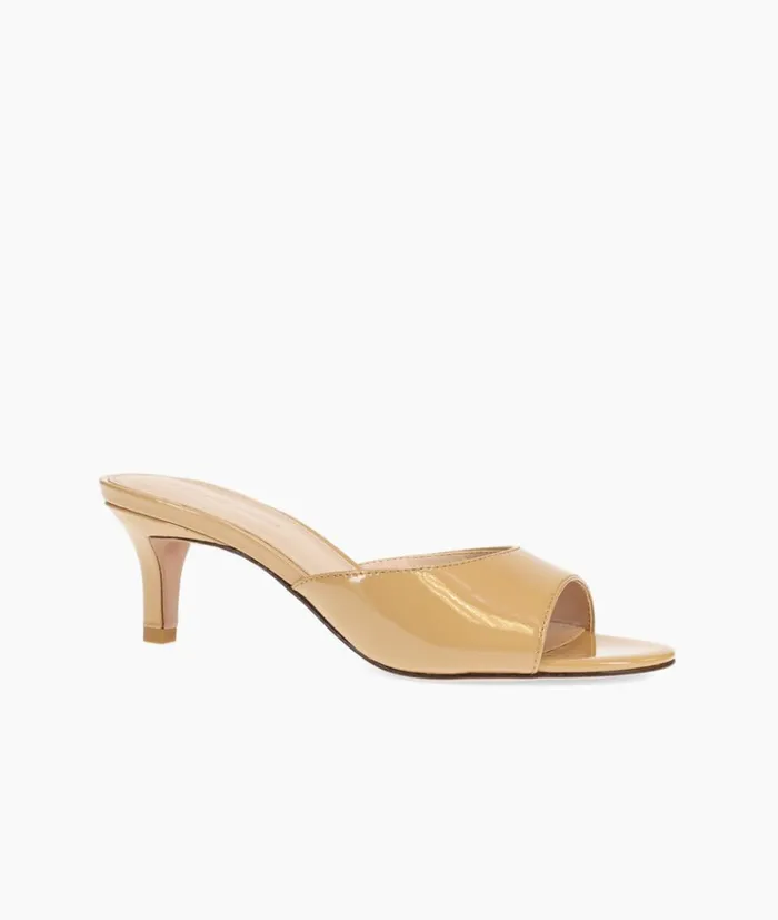 Pelle Moda Balin Slide 8211 Nude Nude Patent Women Low Heels Pelle Moda Balin Slide 8211 Nude Nude Patent Women Low Heels