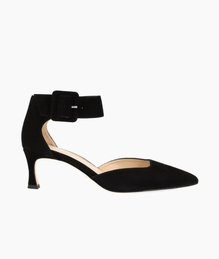 Pelle Moda Ciann Low Heel 8211 Black Black Kid Suede Women Low Heels