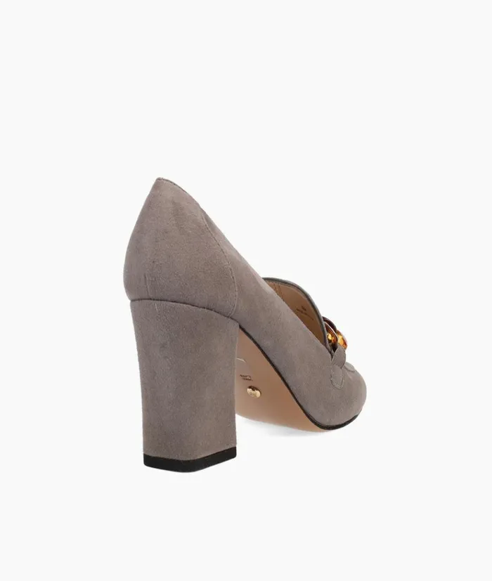 Pelle Moda Esra Mid Heel 8211 Steel Steel Kid Suede Women High Heels Pelle Moda Esra Mid Heel 8211 Steel Steel Kid Suede Women High Heels