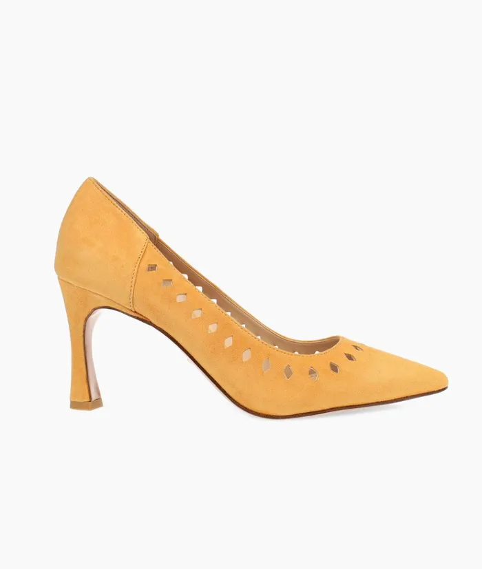 Pelle Moda Iria High Heel 8211 Butterscotch Butterscotch Kid Suede Women High Heels