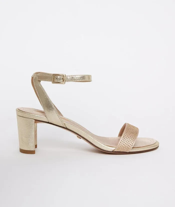 Pelle Moda Moira Low Heel 8211 Gold Platinum Gold SatinMetallic Suede Women Low Heels