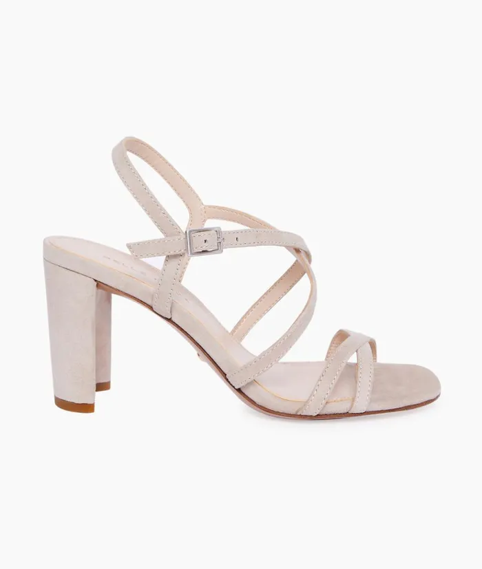 Pelle Moda Noreen High Heel 8211 Mushroom Mushroom Kid Suede Women High Heels