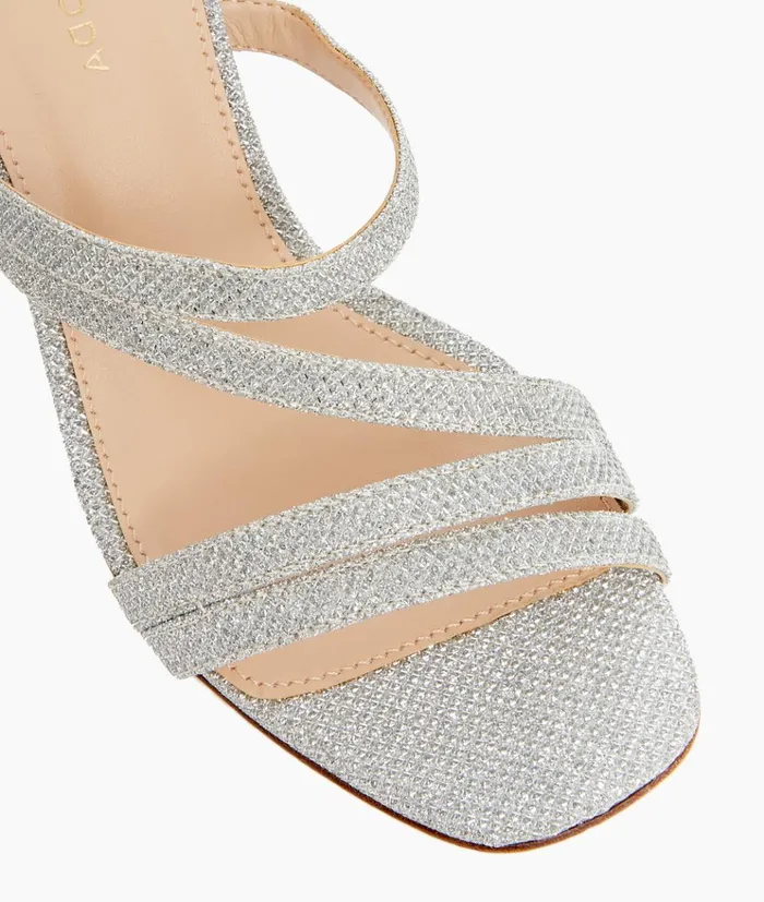 Pelle Moda Ostin Sandal 8211 Silver Silver Metallic Textile Women High Heels Pelle Moda Ostin Sandal 8211 Silver Silver Metallic Textile Women High Heels