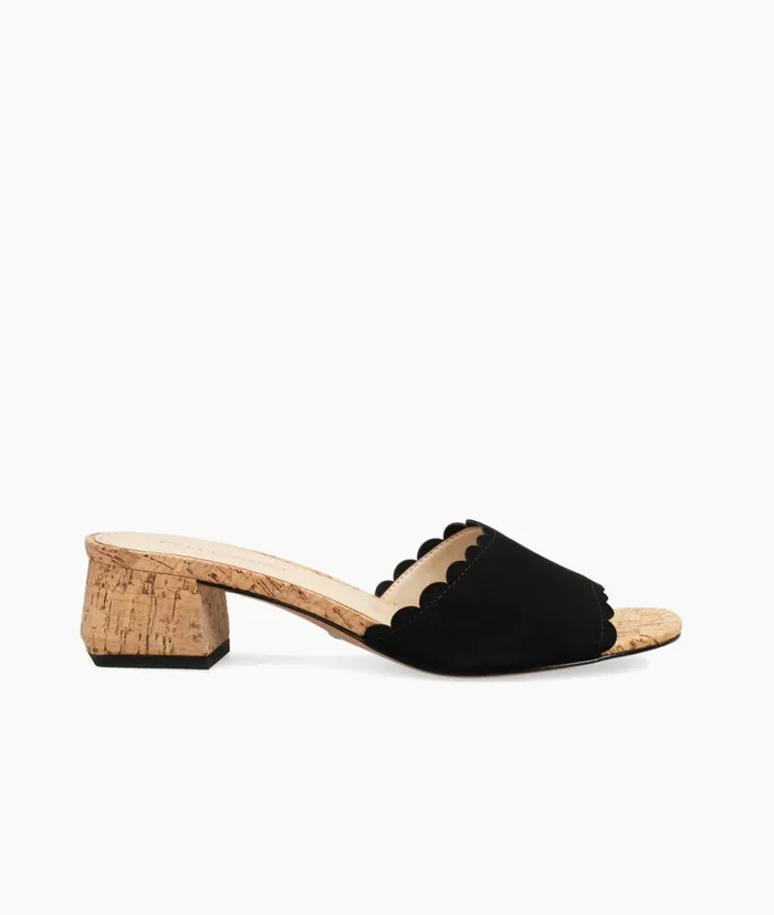 Pelle Moda Talma Slide 8211 Black Black Kid Suede Women Low Heels