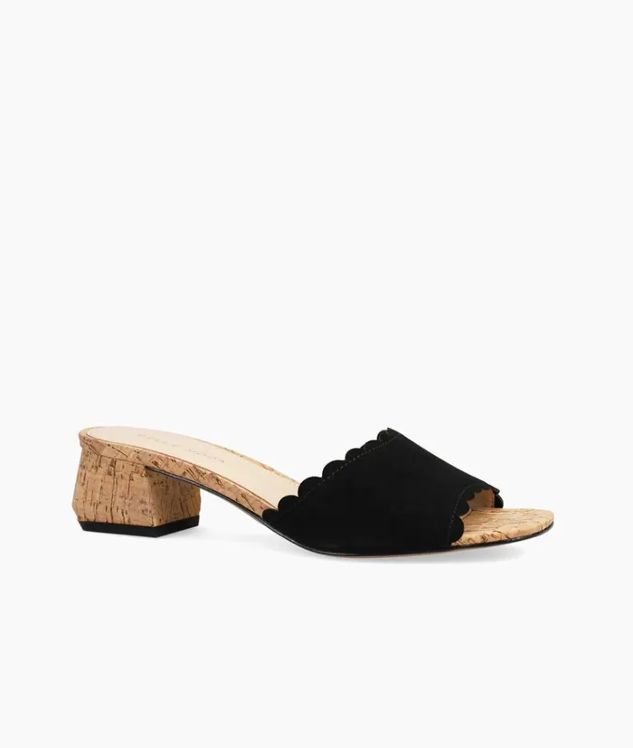 Pelle Moda Talma Slide 8211 Black Black Kid Suede Women Low Heels Pelle Moda Talma Slide 8211 Black Black Kid Suede Women Low Heels