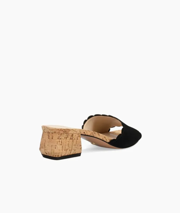 Pelle Moda Talma Slide 8211 Black Black Kid Suede Women Low Heels Pelle Moda Talma Slide 8211 Black Black Kid Suede Women Low Heels