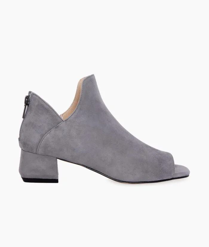 Pelle Moda Vonn Bootie 8211 Steel Steel Kid Suede Women Low Heels