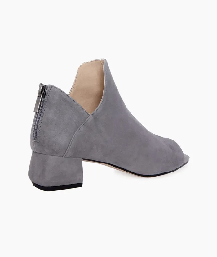 Pelle Moda Vonn Bootie 8211 Steel Steel Kid Suede Women Low Heels Pelle Moda Vonn Bootie 8211 Steel Steel Kid Suede Women Low Heels
