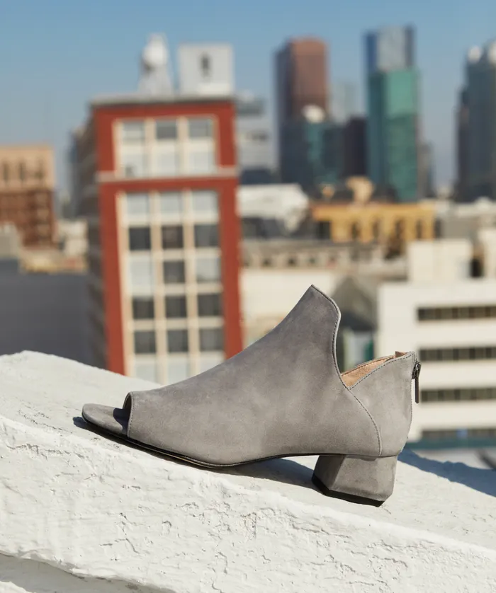Pelle Moda Vonn Bootie 8211 Steel Steel Kid Suede Women Low Heels Pelle Moda Vonn Bootie 8211 Steel Steel Kid Suede Women Low Heels
