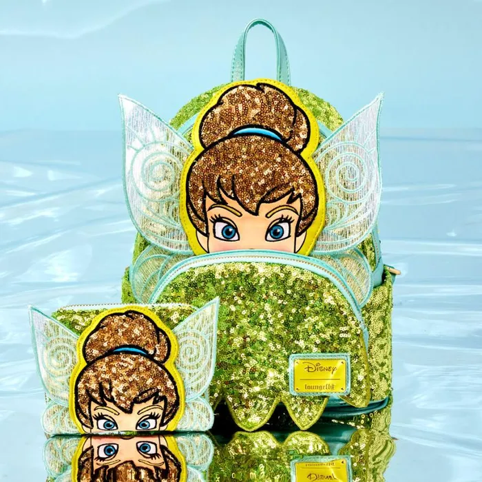 Peter Pan Tinker Bell Exclusive Sequin Cosplay Zip Around Wallet Unisex Loungefly Bags and Wallets Peter Pan Tinker Bell Exclusive Sequin Cosplay Zip Around Wallet Unisex Loungefly Bags and Wallets