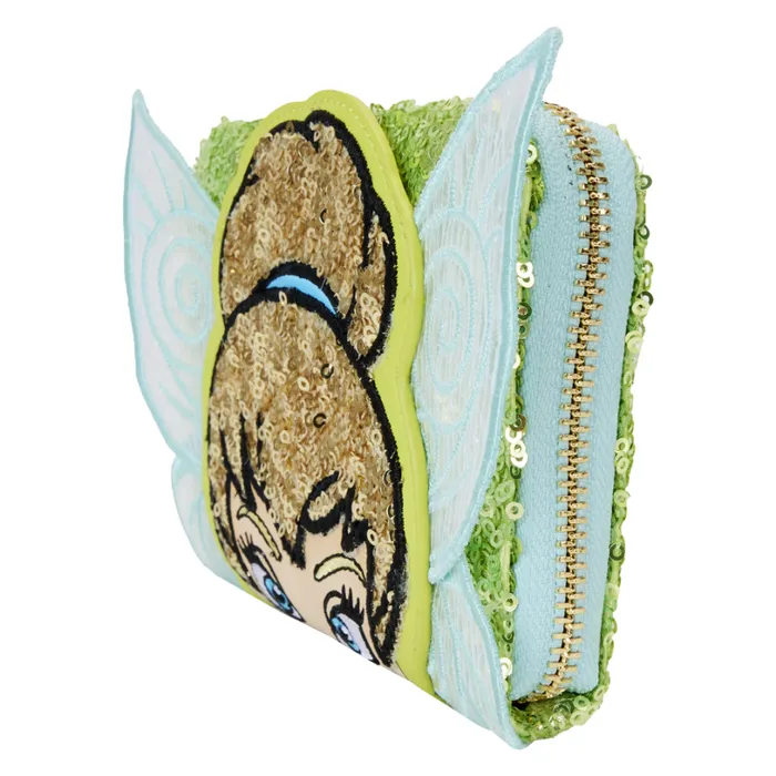 Peter Pan Tinker Bell Exclusive Sequin Cosplay Zip Around Wallet Unisex Loungefly Bags and Wallets Peter Pan Tinker Bell Exclusive Sequin Cosplay Zip Around Wallet Unisex Loungefly Bags and Wallets