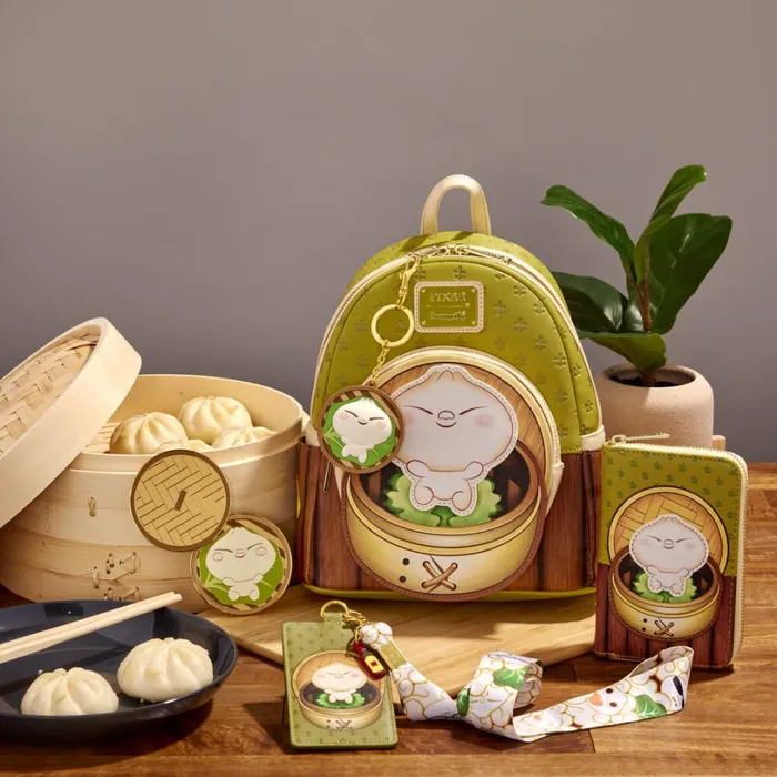 Pixar Shorts Bao Bamboo Steamer Basket Lanyard With Card Holder Unisex Loungefly Small Accessories Pixar Shorts Bao Bamboo Steamer Basket Lanyard With Card Holder Unisex Loungefly Small Accessories