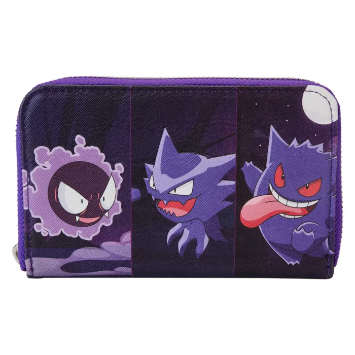 Pokmon Gengar Evolution Zip Around Wallet Unisex Loungefly Bags and Wallets