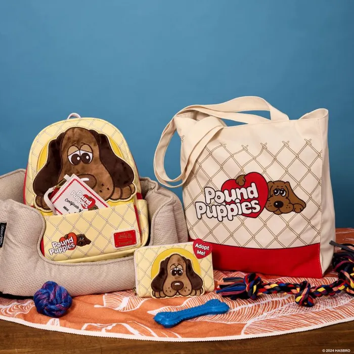Pound Puppies 40th Anniversary Plush Mini Backpack With Card Holder Unisex Loungefly Backpacks Pound Puppies 40th Anniversary Plush Mini Backpack With Card Holder Unisex Loungefly Backpacks