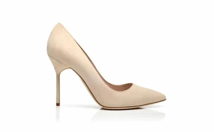 Pumps Women Manolo Blahnik BBBeige Suede Pointed Toe Pumps Pumps Women Manolo Blahnik BBBeige Suede Pointed Toe Pumps