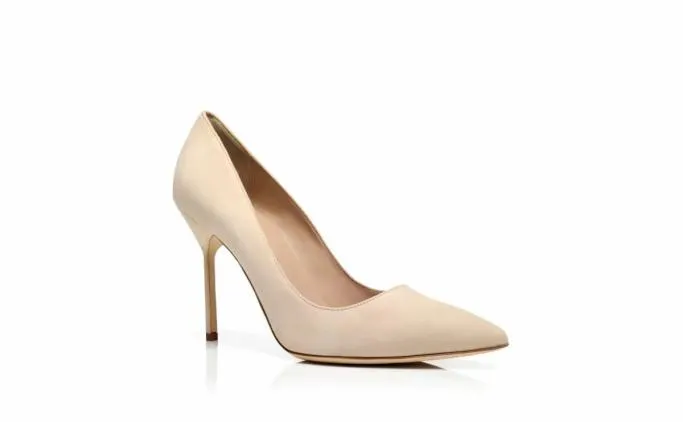 Pumps Women Manolo Blahnik BBBeige Suede Pointed Toe Pumps Pumps Women Manolo Blahnik BBBeige Suede Pointed Toe Pumps