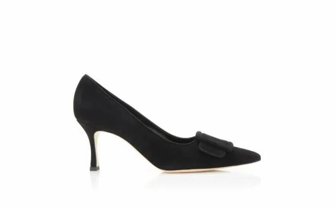 Pumps Women Manolo Blahnik MAYSALEPUMPBlack Suede Buckle Detail Pumps Pumps Women Manolo Blahnik MAYSALEPUMPBlack Suede Buckle Detail Pumps