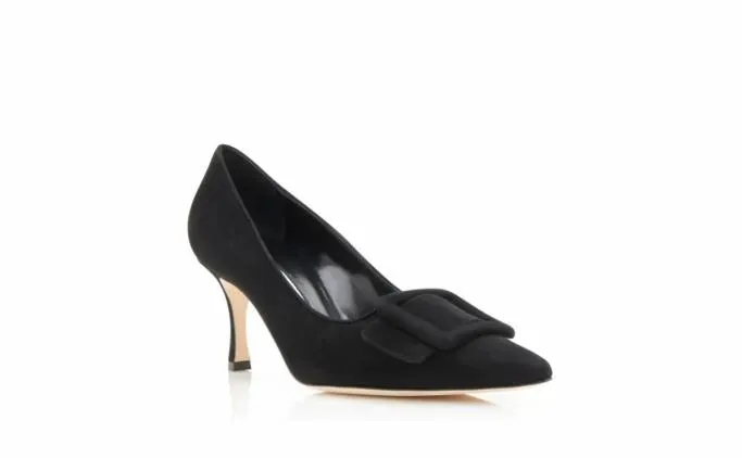 Pumps Women Manolo Blahnik MAYSALEPUMPBlack Suede Buckle Detail Pumps Pumps Women Manolo Blahnik MAYSALEPUMPBlack Suede Buckle Detail Pumps
