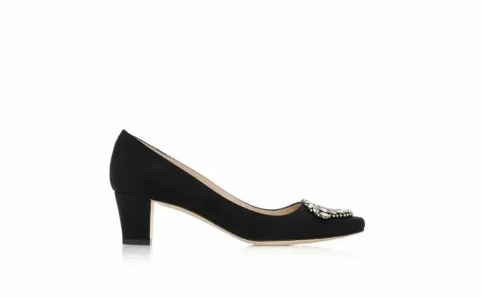 Pumps Women Manolo Blahnik OKKATOBlack Crpe De Chine Jewel Buckle Pumps Pumps Women Manolo Blahnik OKKATOBlack Crpe De Chine Jewel Buckle Pumps