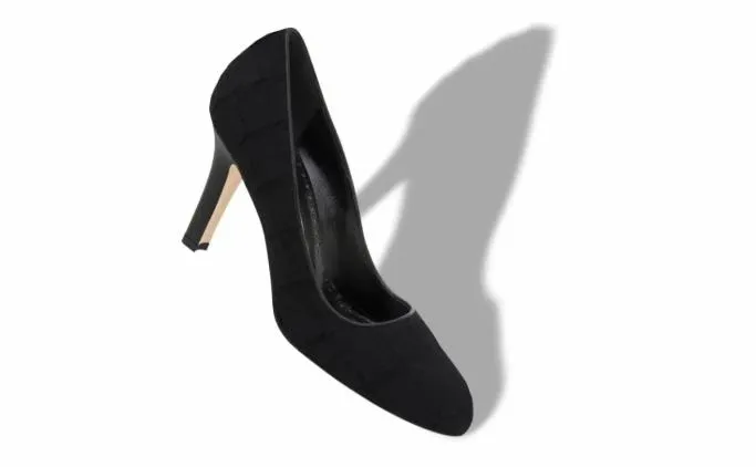 Pumps Women Manolo Blahnik UKSORBlack Wool Textured Pumps