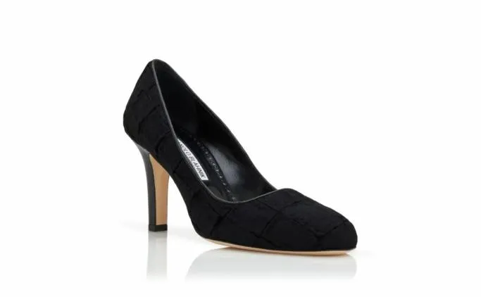 Pumps Women Manolo Blahnik UKSORBlack Wool Textured Pumps Pumps Women Manolo Blahnik UKSORBlack Wool Textured Pumps