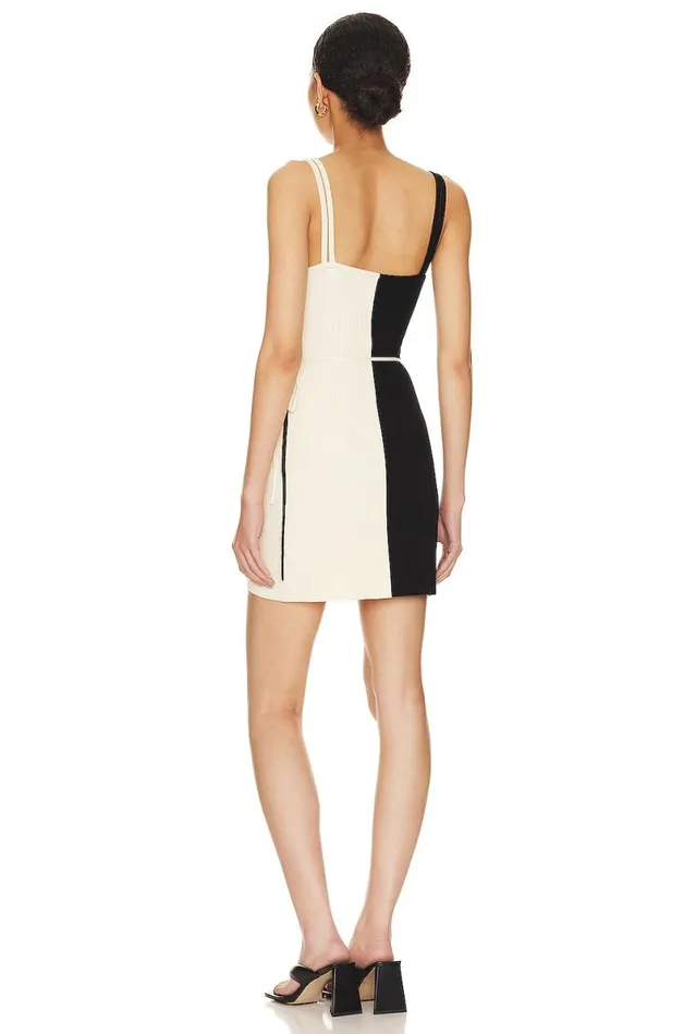 Raimi Wrap Dress Black and White Women Lovers and Friends Dresses
