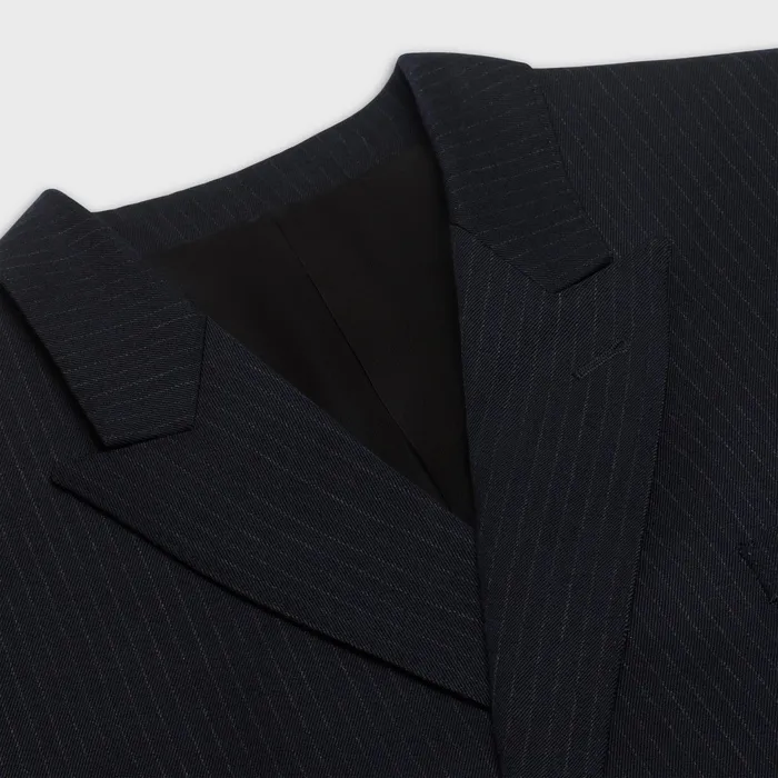 Rectangle Jacket With Tennis Stripe Navy Men CELINE JACKETS and TROUSERS