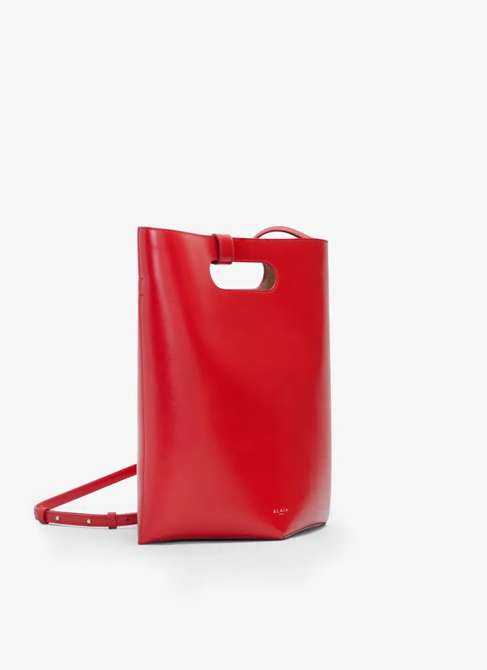 Red FOLDED BAG IN CALFSKIN Women Alaa Tote Bags