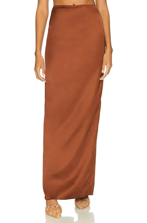River Maxi Skirt Chocolate Brown Women Lovers and Friends Skirts