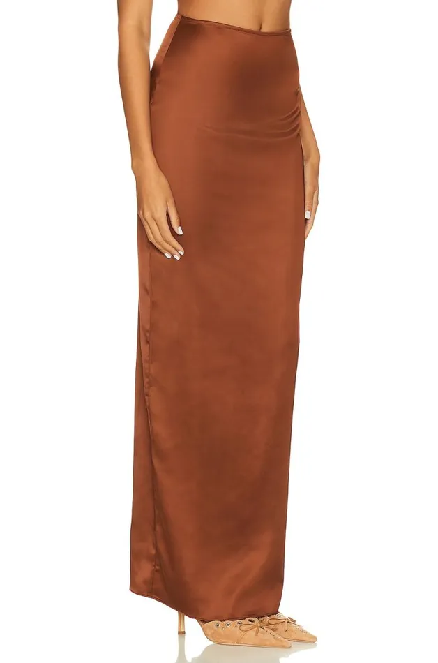 River Maxi Skirt Chocolate Brown Women Lovers and Friends Skirts