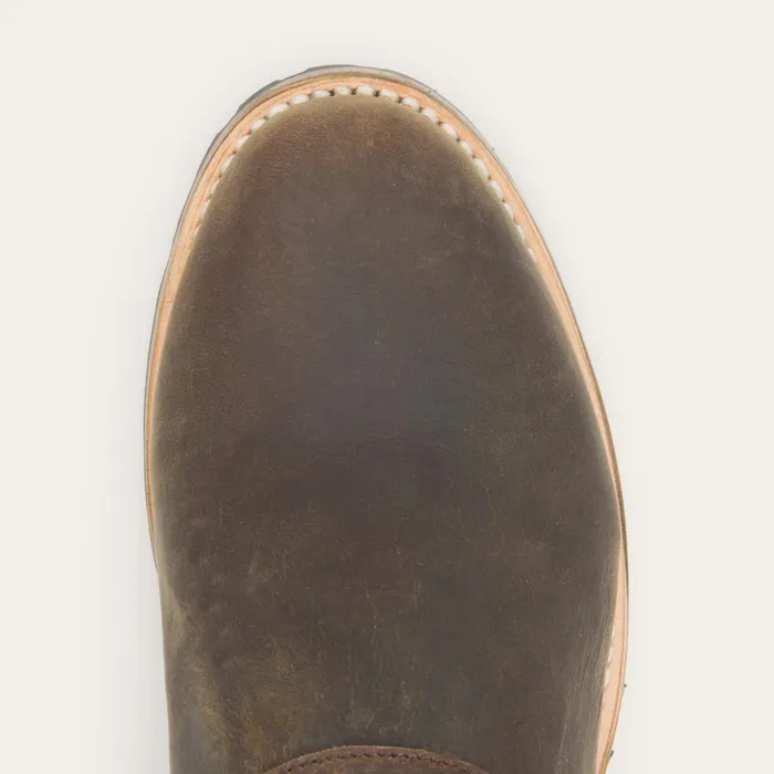 Ropers Men Stetson Puncher Harness Boot Brown