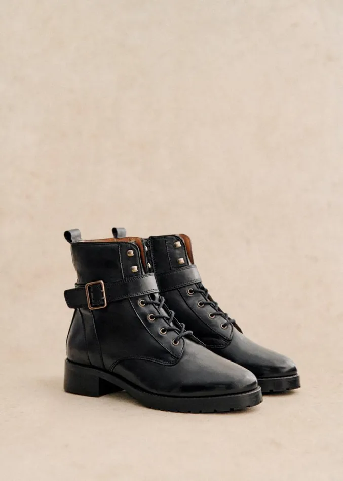 Szane Ankle Boots Womens Dana Ankle Boots Smooth Black