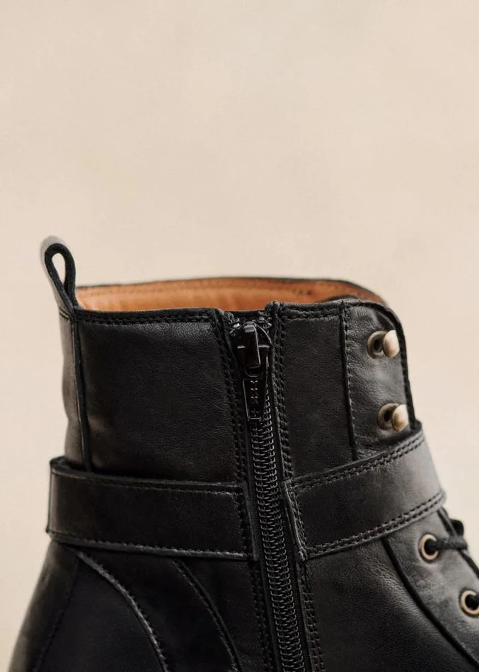 Szane Ankle Boots Womens Dana Ankle Boots Smooth Black