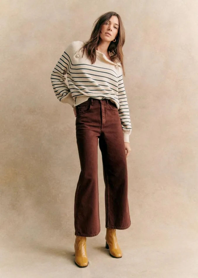 Szane Denim Womens Le Crop Brown