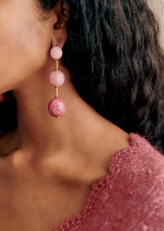 Szane Earrings Womens Cecilia Earrings Old Pink