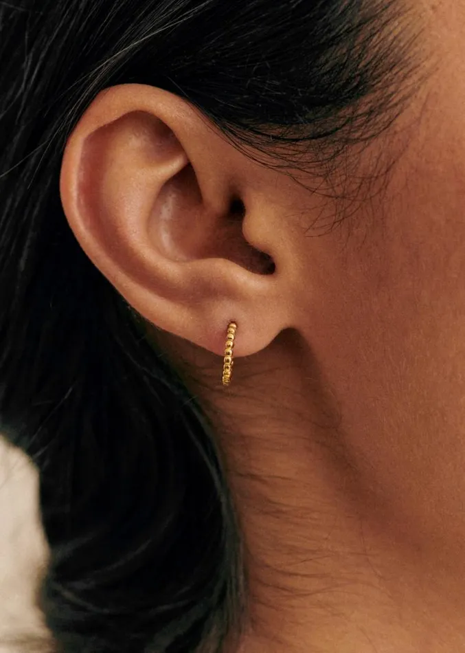 Szane Earrings Womens Gaia Hoops Gold