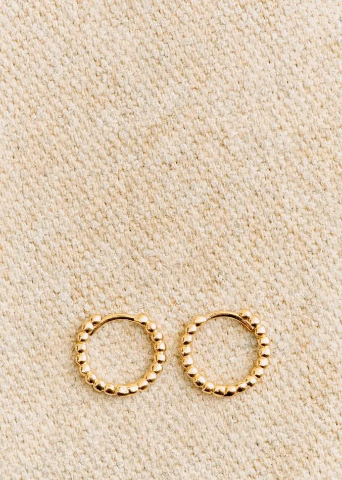 Szane Earrings Womens Gaia Hoops Gold
